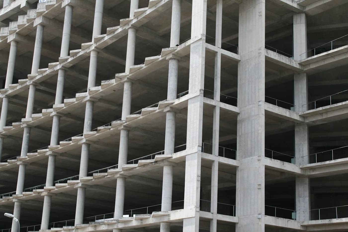 Estructura de hormigón en obra